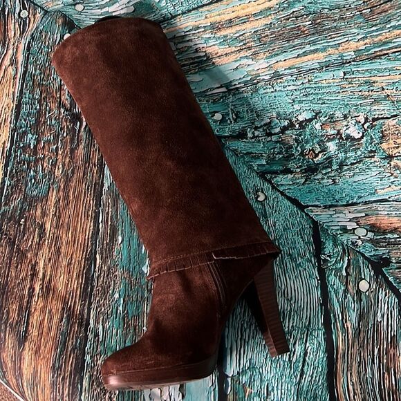 Matisse dark brown suede tall over the knee boots - Picture 8 of 10